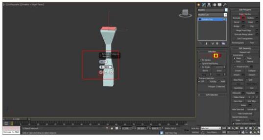 選擇面進(jìn)行Evtrude擠出